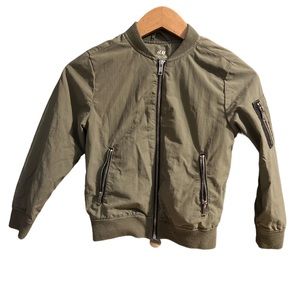 Boys H&M Olive Green Bomber Jacket 7-8